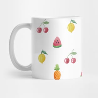 White watercolor fruit pattern Mug